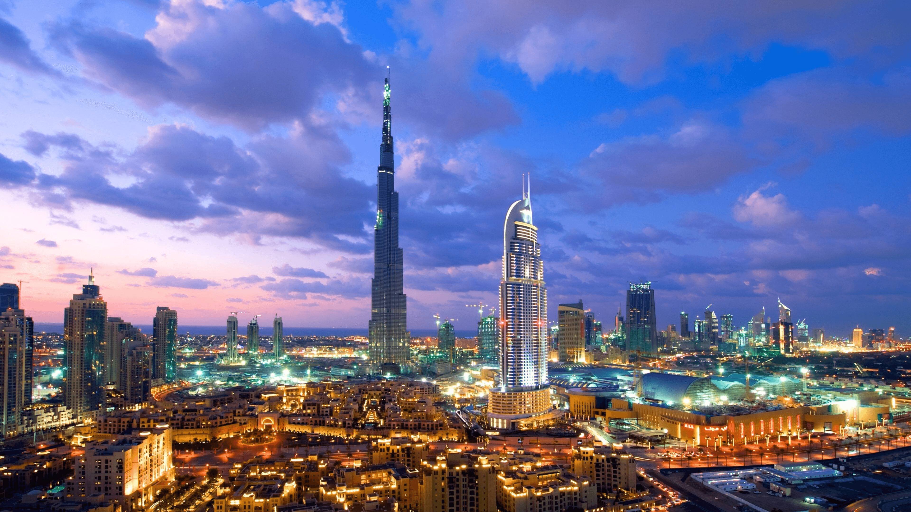 Dubai skyline with Burj Khalifa